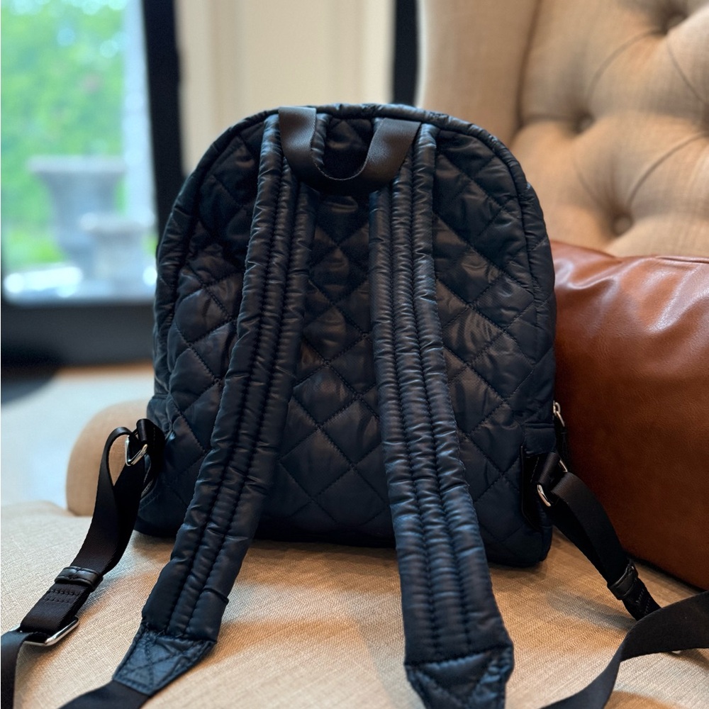 DKNY Quilted Blue Backpack - Picture 2 of 5